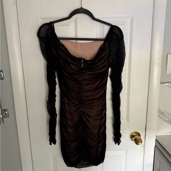 Bebe Black Ruched Dress - Picture 3 of 3